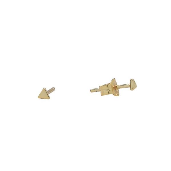 Tiny Triangle Studs - Earrings - Gold - Gold - Azil Boutique