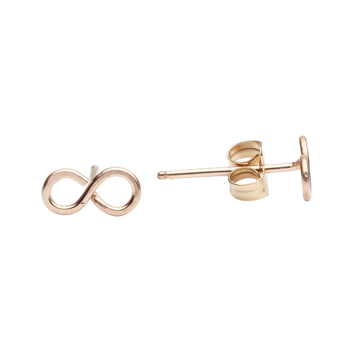 Infinity Wirewrapped Studs - Earrings - Rose Gold - Rose Gold - Azil Boutique