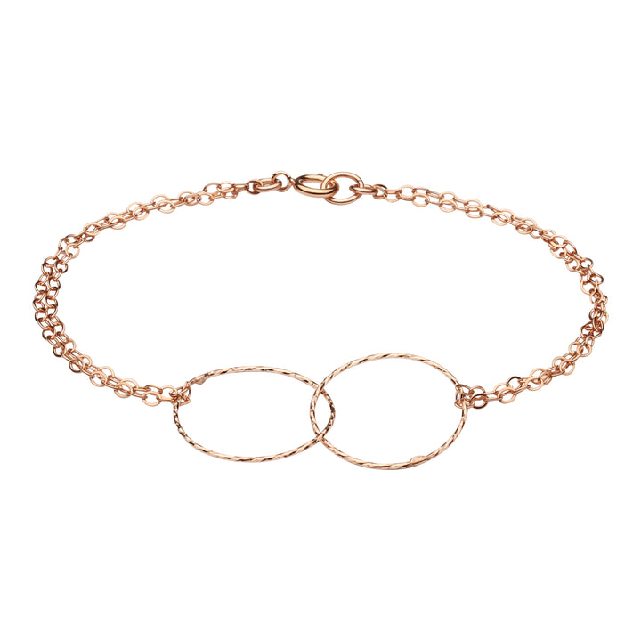 Double Diamond Cut Circles Bracelet - Bracelets - Rosegold - Rosegold - Azil Boutique