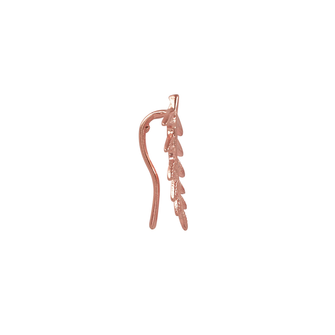 Leaf Ear Crawlers - Earrings - Rose Gold - Rose Gold / Left - Azil Boutique