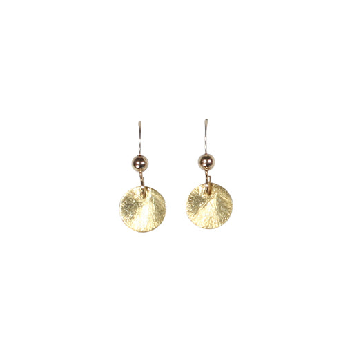 SALE - Brushed Disc Earrings - Earrings - Gold - Gold / Small - Azil Boutique