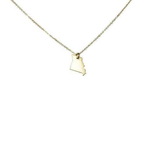 State Necklace - Necklaces - Gold - Gold / MO - Azil Boutique