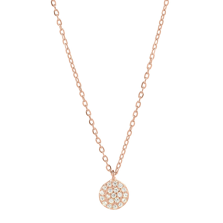 Round Multi CZ Necklace - Necklaces - Rosegold - Rosegold / 6mm - Azil Boutique