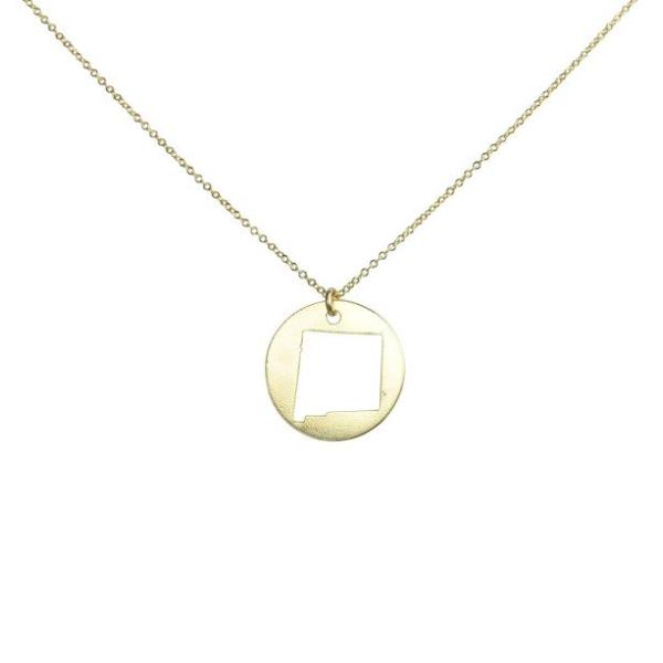 SALE - State Outline Necklace - Necklaces - Gold - Gold / NM - Azil Boutique