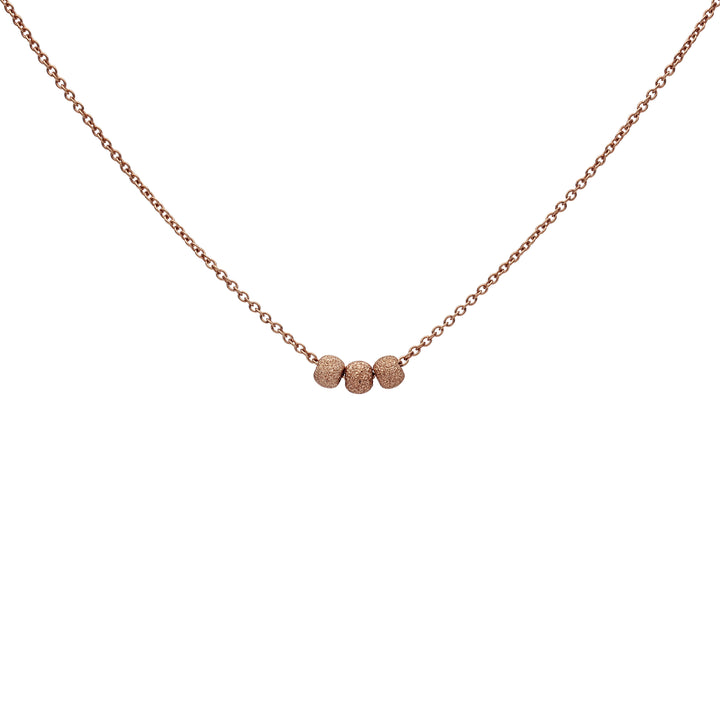 14k Solid Gold Triple Stardust Necklace - Necklaces - Rose Gold - Rose Gold - Azil Boutique