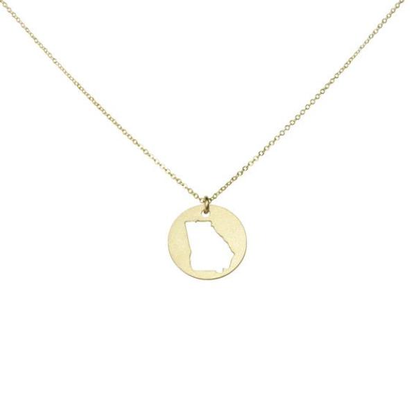 SALE - State Outline Necklace - Necklaces - Gold - Gold / GA - Azil Boutique