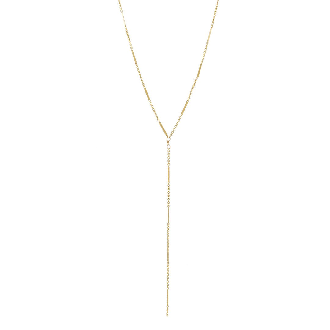 SALE - 10mm Bar / Link Y-Drop Necklace - Necklaces - Gold - Gold / 17 inches - Azil Boutique