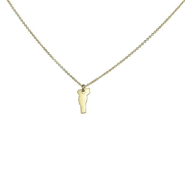 State Necklace - Necklaces - Gold - Gold / VT - Azil Boutique