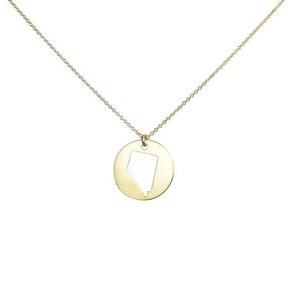 SALE - State Outline Necklace - Necklaces - Gold - Gold / NV - Azil Boutique