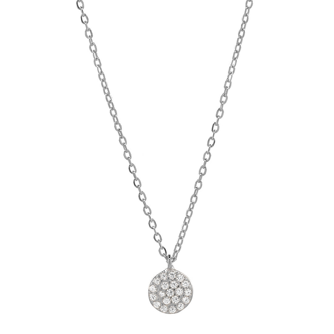 Round Multi CZ Necklace - Necklaces - Silver - Silver / 6mm - Azil Boutique