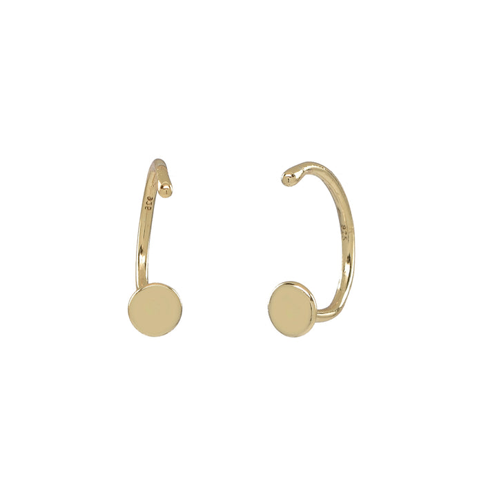 Circle Open Huggies - Earrings - Gold - Gold - Azil Boutique