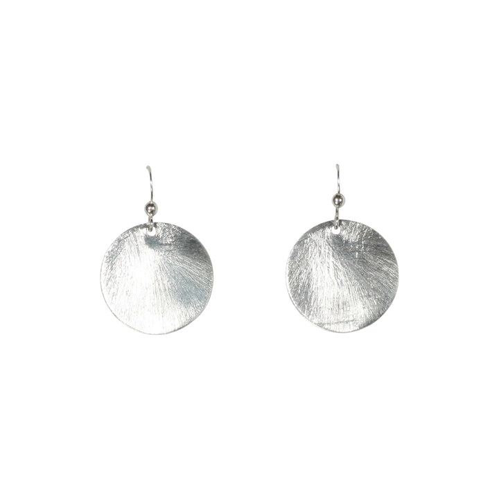 SALE - Brushed Disc Earrings - Earrings - Silver - Silver / Extra Large - Azil Boutique