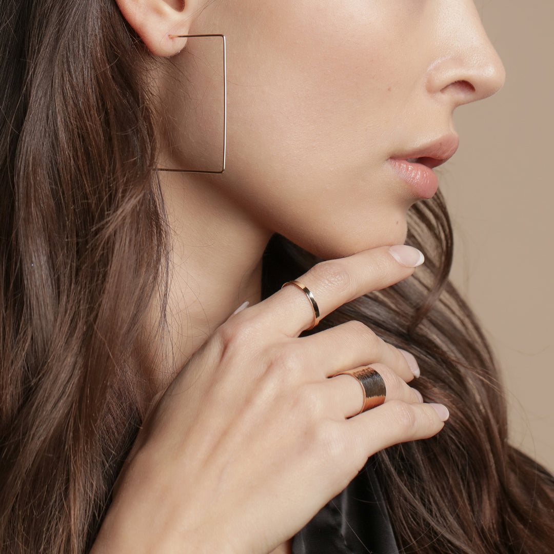 Infinity Square Hoops - Earrings -  -  - Azil Boutique