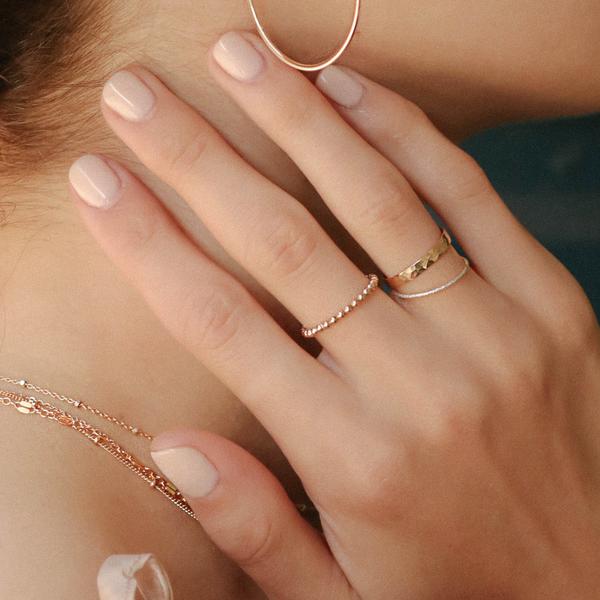 Beaded Stacking Ring - Rings -  -  - Azil Boutique