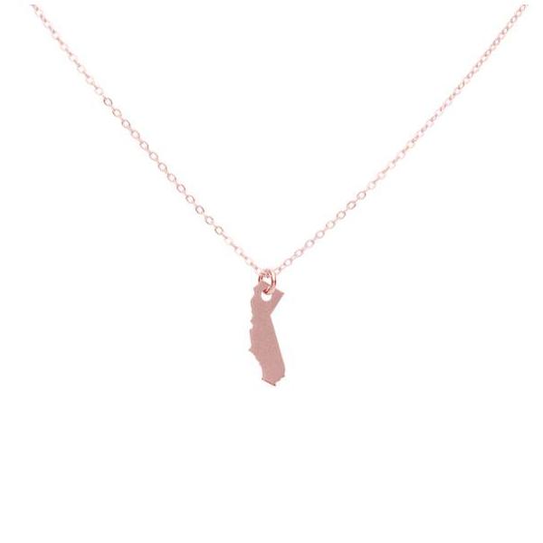 State Necklace - Necklaces - Rosegold - Rosegold / CA - Azil Boutique