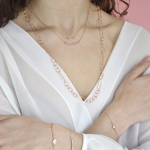 Multi-Interlocking Diamond Cut & Marquise Necklace - Necklaces -  -  - Azil Boutique