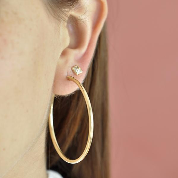 Tube Hoops - Earrings -  -  - Azil Boutique