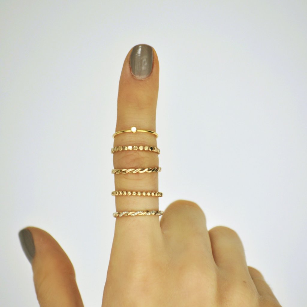 Flat Braided Ring - Rings -  -  - Azil Boutique