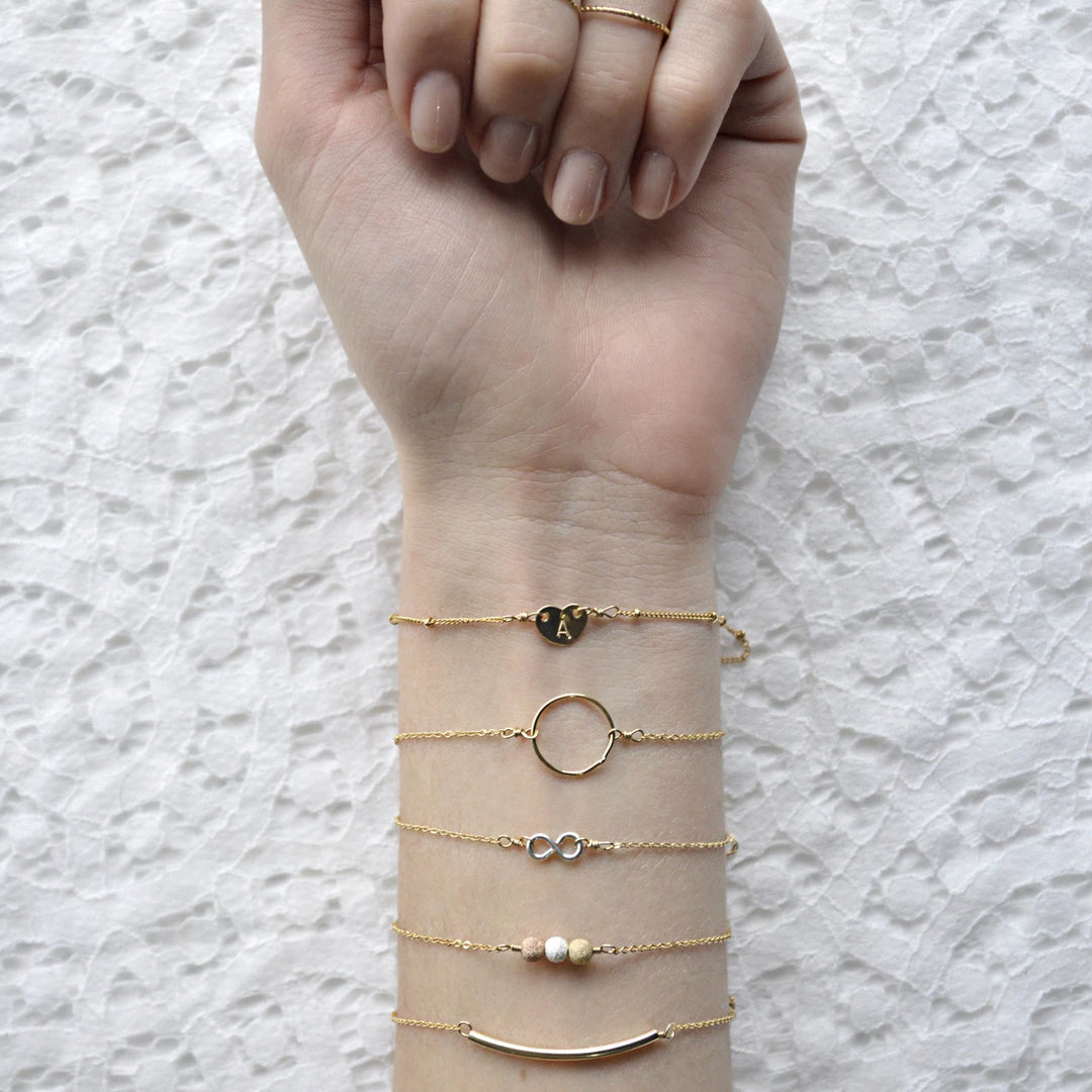 Tiny Infinity Bracelet on Thin Chain - Bracelets -  -  - Azil Boutique