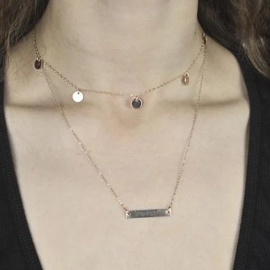 5 Tiny Discs Necklace - Necklaces -  -  - Azil Boutique