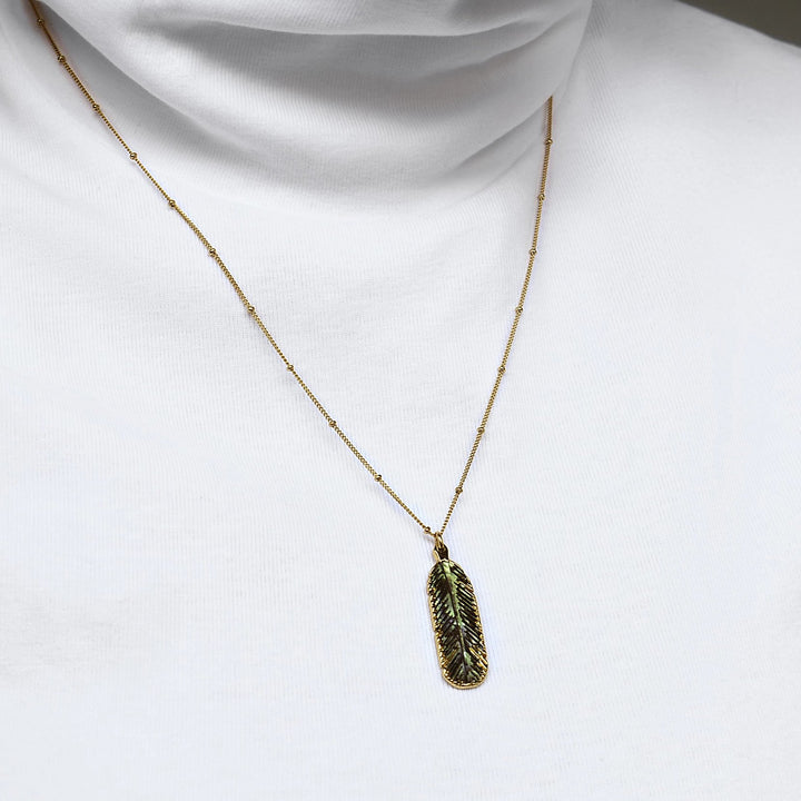 Feather Stone Necklace (more colors) - Necklaces -  -  - Azil Boutique