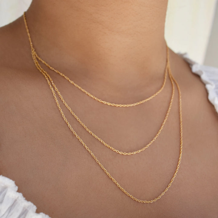Triple Layer Rope Chain Necklace - Necklaces -  -  - Azil Boutique