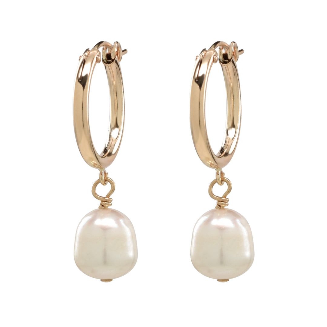 Pearl Huggie Earrings - Earrings - Large - Large - Azil Boutique