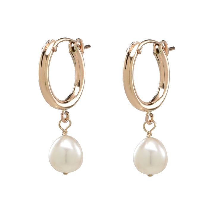 Pearl Huggie Earrings - Earrings - Small - Small - Azil Boutique