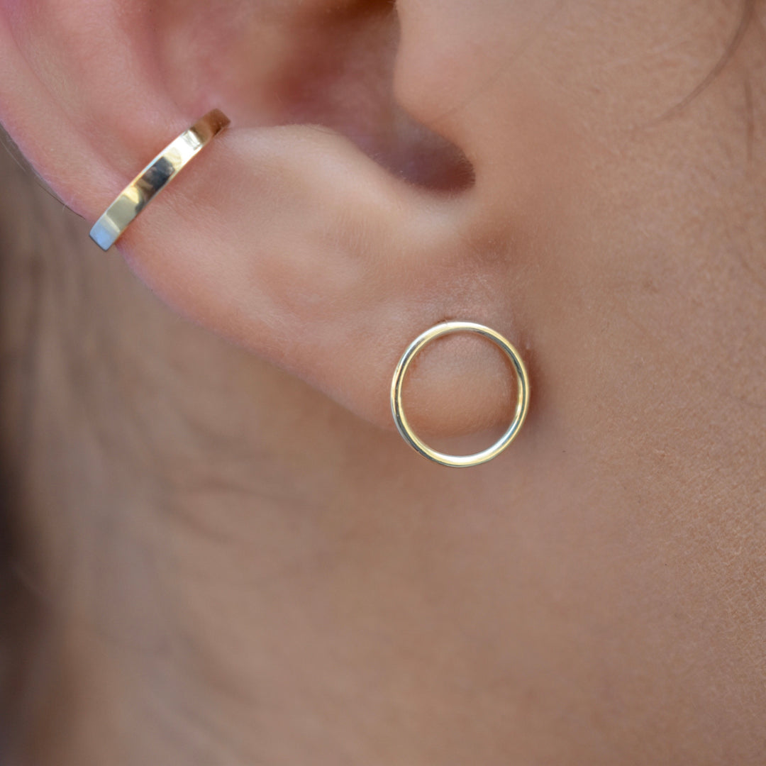10k Solid Gold Smooth Middle Ear Cuff - Earrings -  -  - Azil Boutique