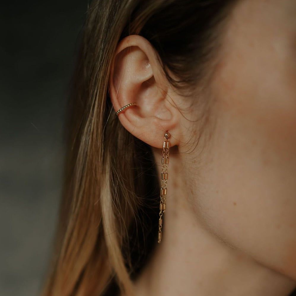 Beaded Middle Ear Cuff - Earrings -  -  - Azil Boutique