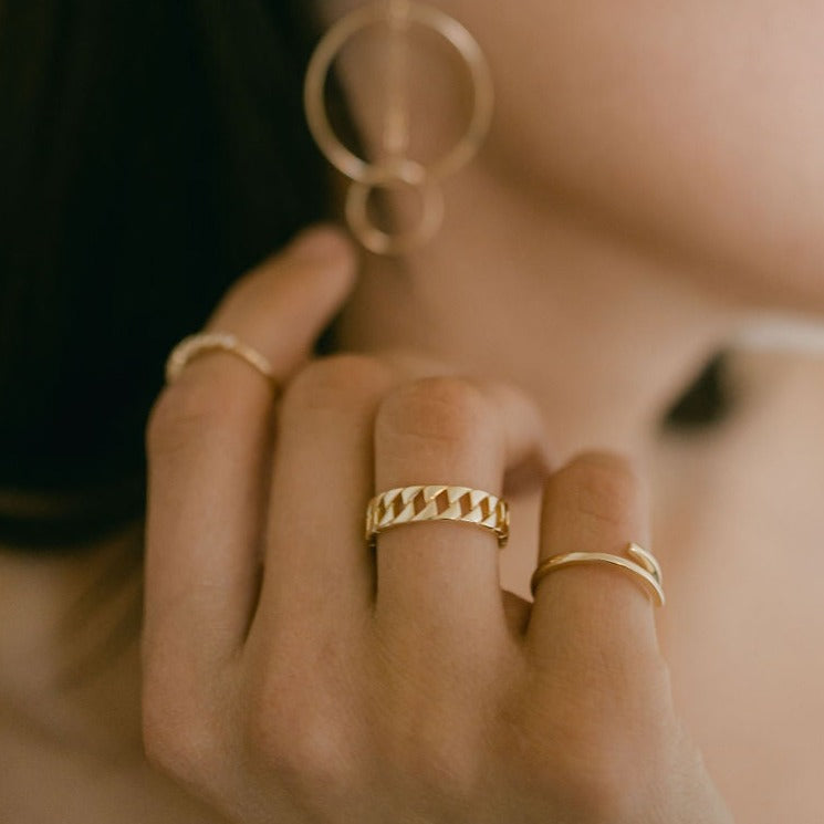 Thick Curb Ring - Rings -  -  - Azil Boutique