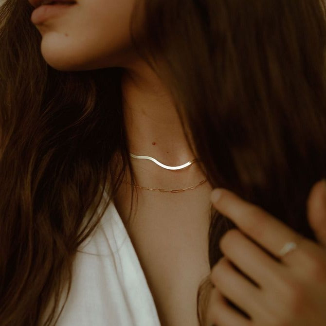 Herringbone Necklace - Necklaces -  -  - Azil Boutique