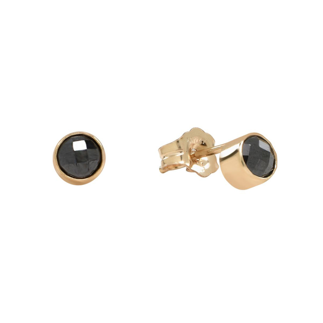 Black CZ Studs - Earrings - Large - Large - Azil Boutique