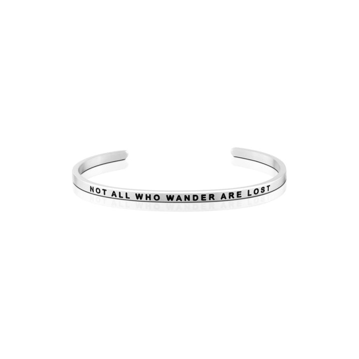 Mantra Bands - Bracelets - Silver - Silver / Not All Who Wander Are Lost - Azil Boutique