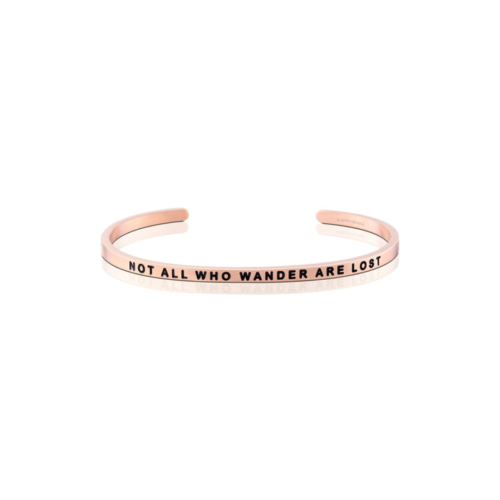 Mantra Bands - Bracelets - Rose Gold - Rose Gold / Not All Who Wander Are Lost - Azil Boutique