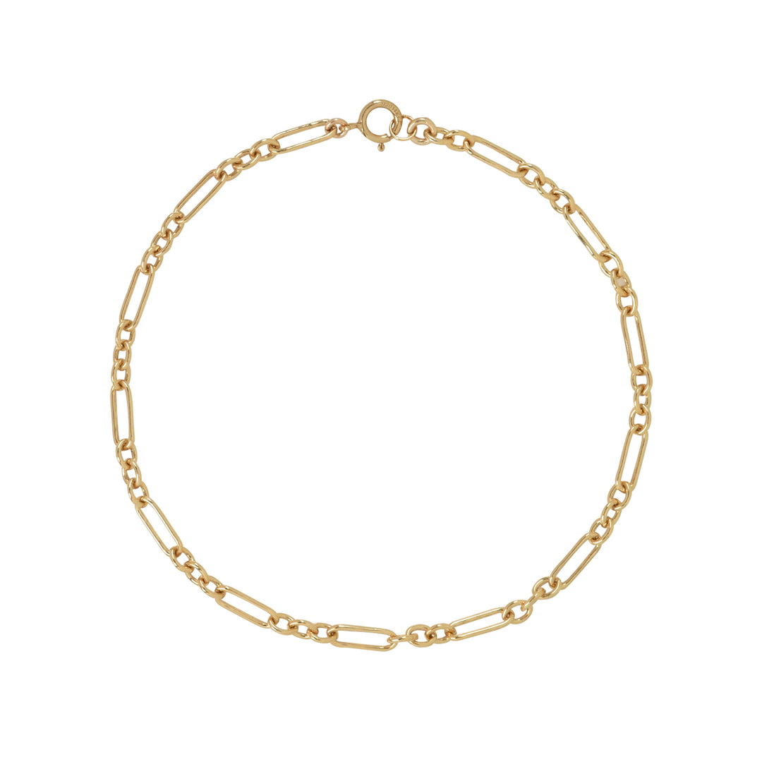 Elongated Oval & Round Link Chain Bracelet - Bracelets - 6 inches - 6 inches - Azil Boutique