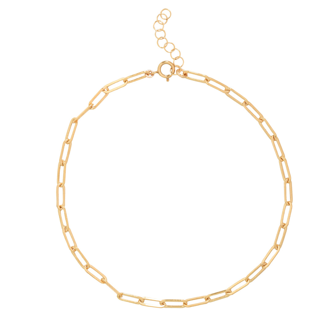 Oval Link Chain Anklet - Bracelets - Gold - Gold / 8" - Azil Boutique