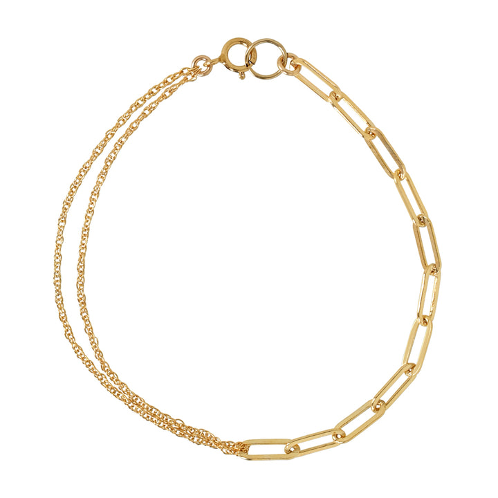 Split Oval / Rope Chain Bracelet - Bracelets -  -  - Azil Boutique