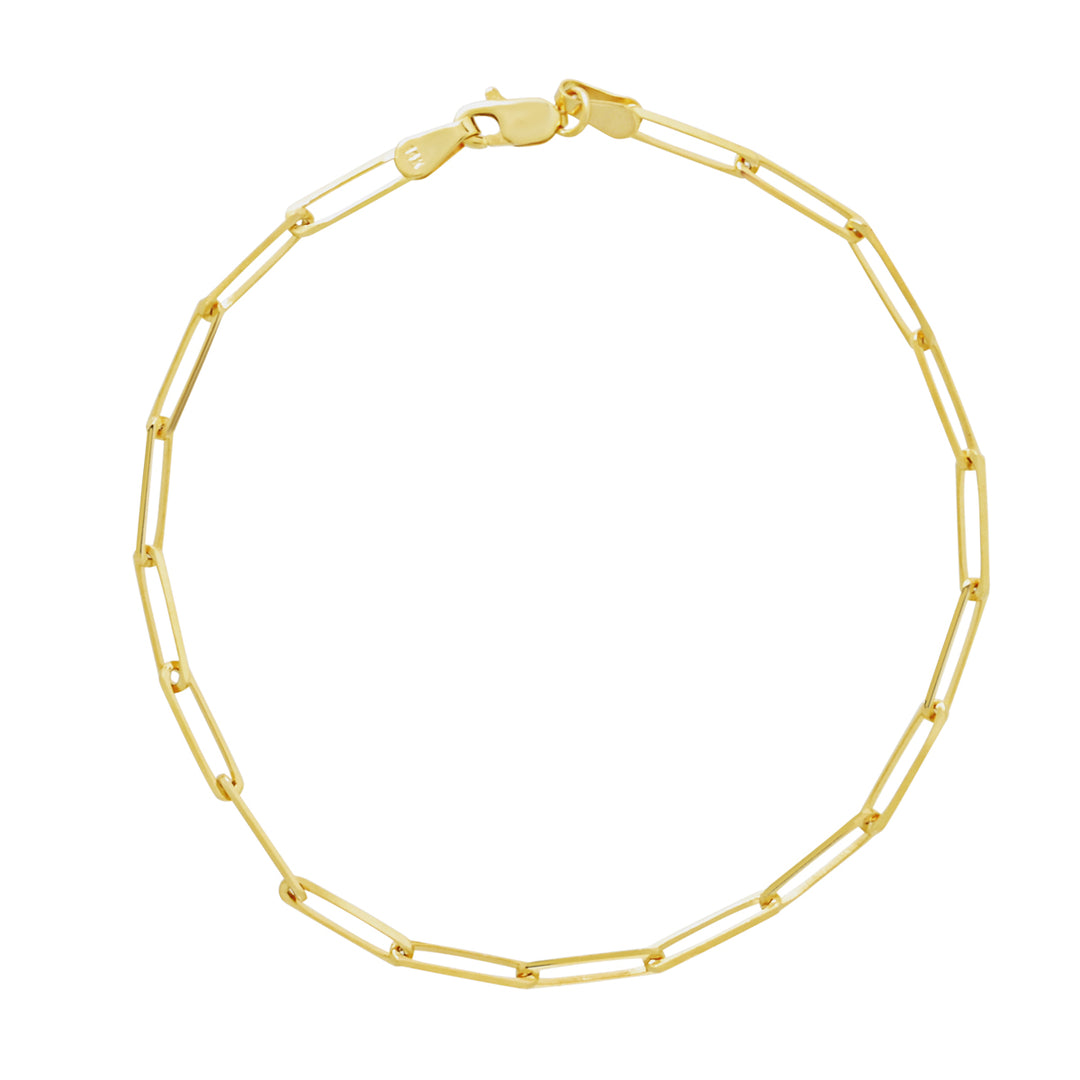 14k Solid Gold Thick Paperclip Bracelet - Bracelets -  -  - Azil Boutique