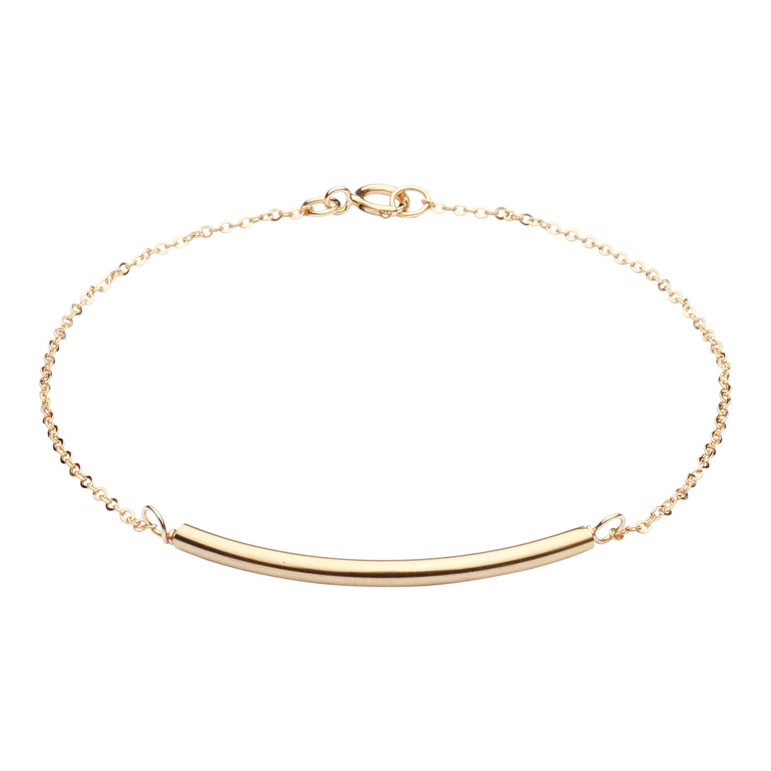 SALE - Curved Tube Bracelet - Bracelets - Gold - Gold - Azil Boutique