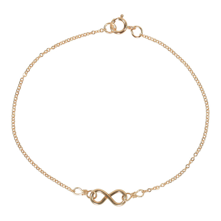 Tiny Infinity Bracelet on Thin Chain - Bracelets - Gold - Gold - Azil Boutique