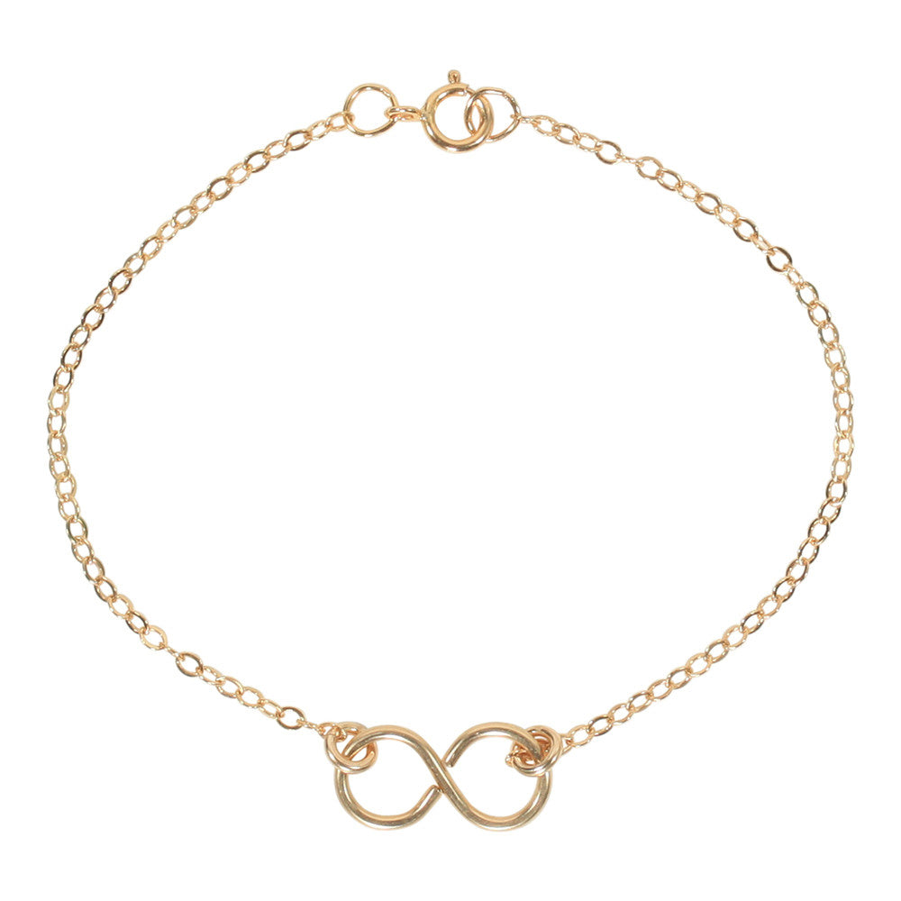 Infinity Bracelet on Regular Chain - Bracelets - Gold - Gold - Azil Boutique