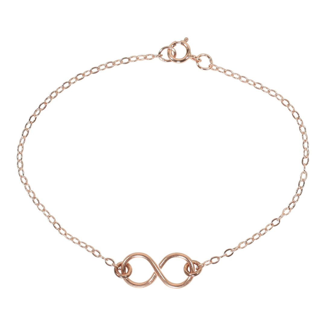 Infinity Bracelet on Regular Chain - Bracelets - Rose Gold - Rose Gold - Azil Boutique