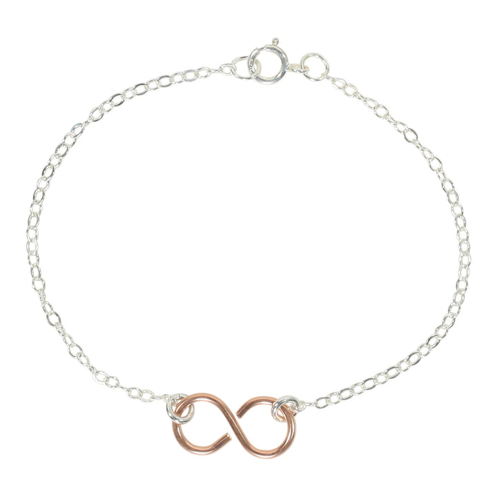 Infinity Bracelet on Regular Chain - Bracelets - Rose Gold Infinity l Silver Chain - Rose Gold Infinity l Silver Chain - Azil Boutique