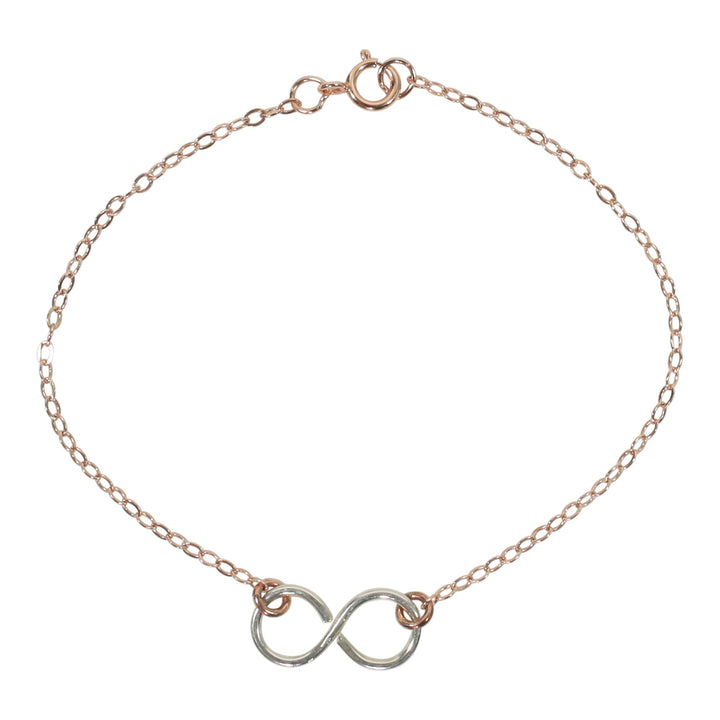 Infinity Bracelet on Regular Chain - Bracelets - Silver Infinity l Rose Gold Chain - Silver Infinity l Rose Gold Chain - Azil Boutique