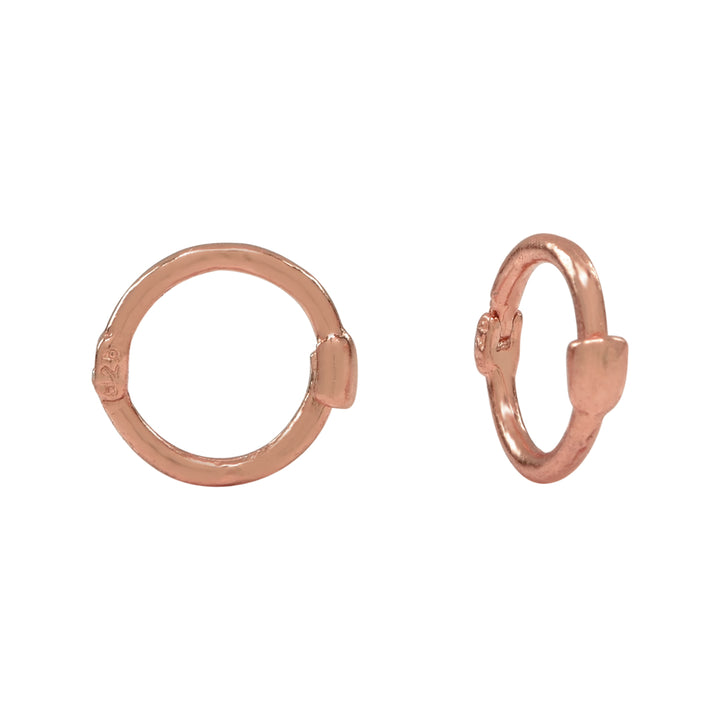 Thin Smooth Huggies - Earrings - Rose Gold - Rose Gold - Azil Boutique