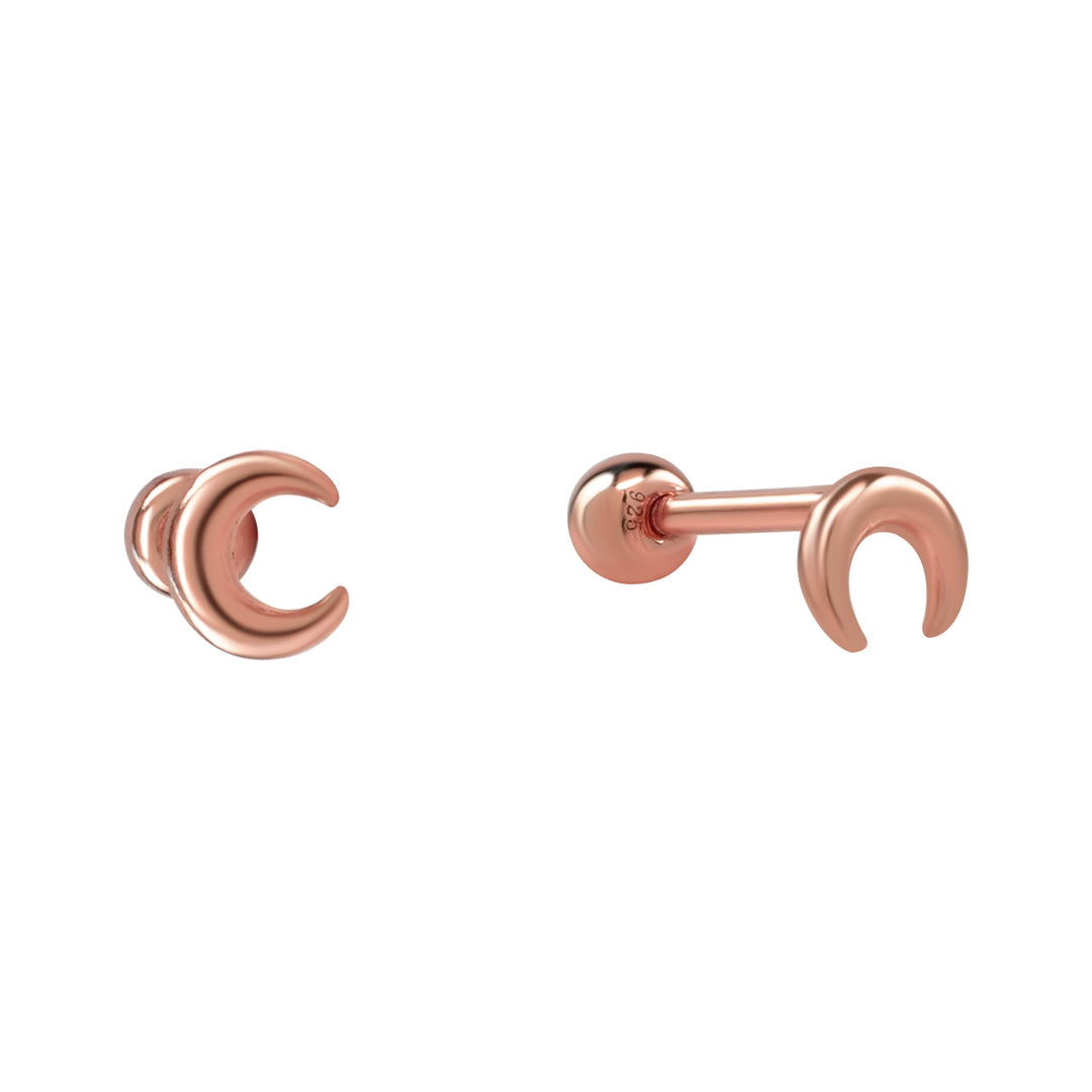 SALE - Tiny Horn Studs - Earrings - Rosegold - Rosegold - Azil Boutique