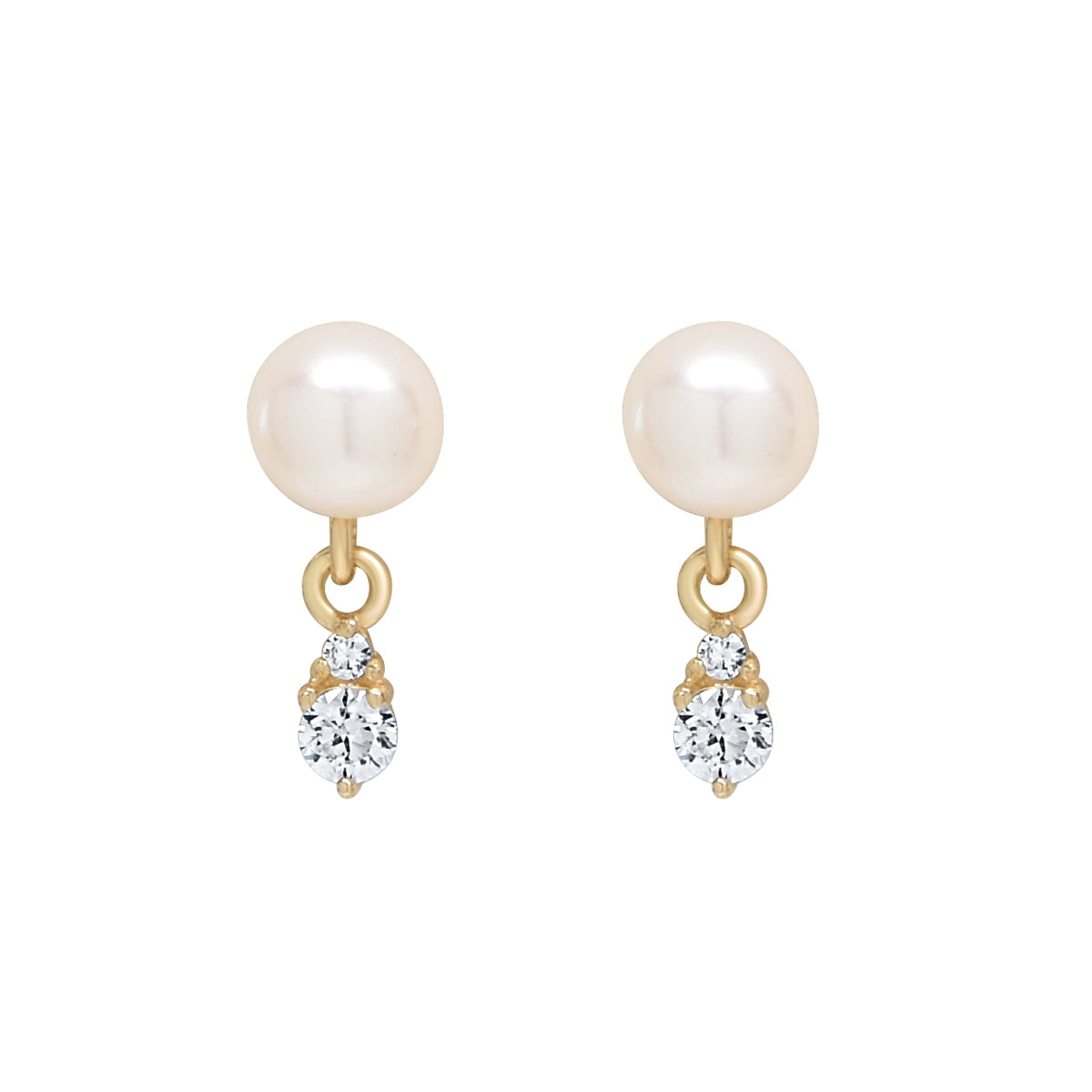 Pearl Drop Earrings, Gold Pearl Earrings Dangle, Pearl Earrings for Women  Gold Plated - Walmart.com