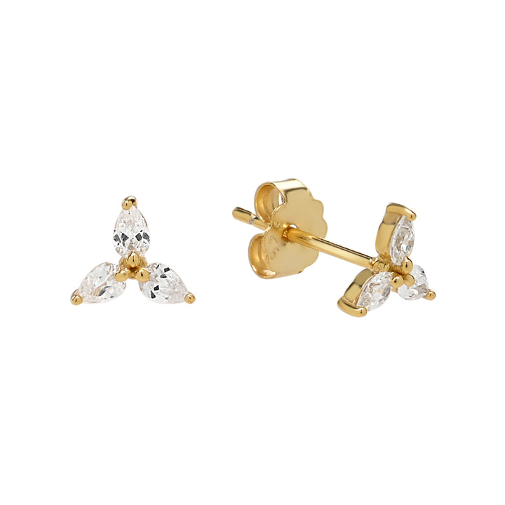CZ Windmill Studs - Earrings - Gold - Gold - Azil Boutique