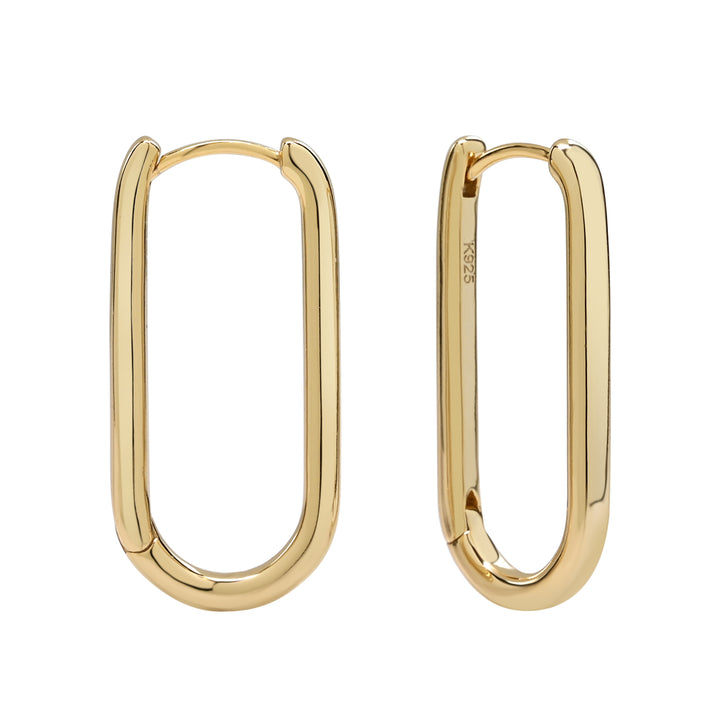 Smooth Oval Hoops - Earrings -  -  - Azil Boutique